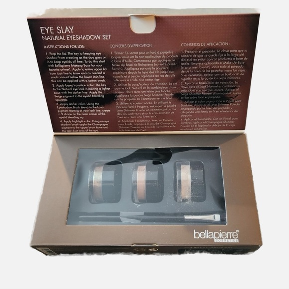 Bellapierre Eye Slay Natural Shimmer Eyeshadow Powder Brush Set New 4pc. Kit NIB - Picture 4 of 6